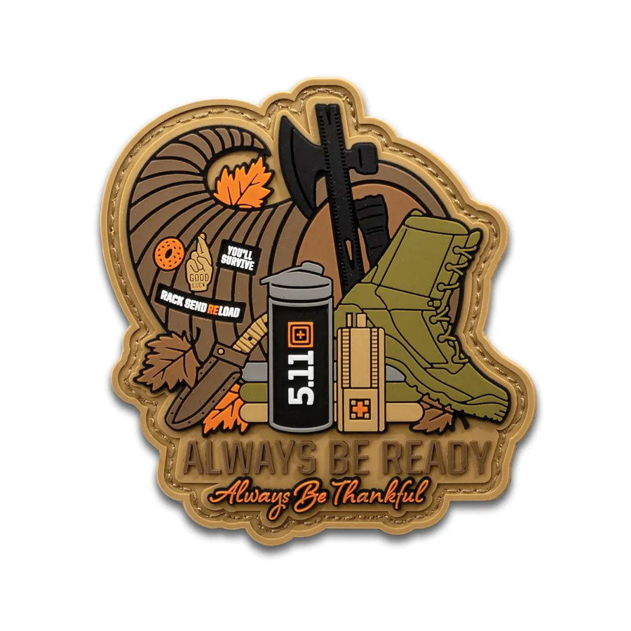 5.11 Tactical Always Be Thankful Patch Khaki Gear Australia by G8