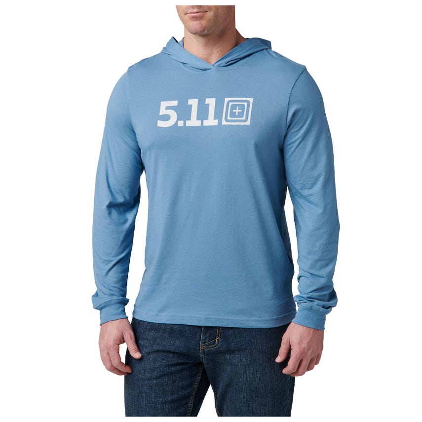 5.11 Tactical HOODED Long Sleeve TEE Small Mineral Blue Gear Australia by G8