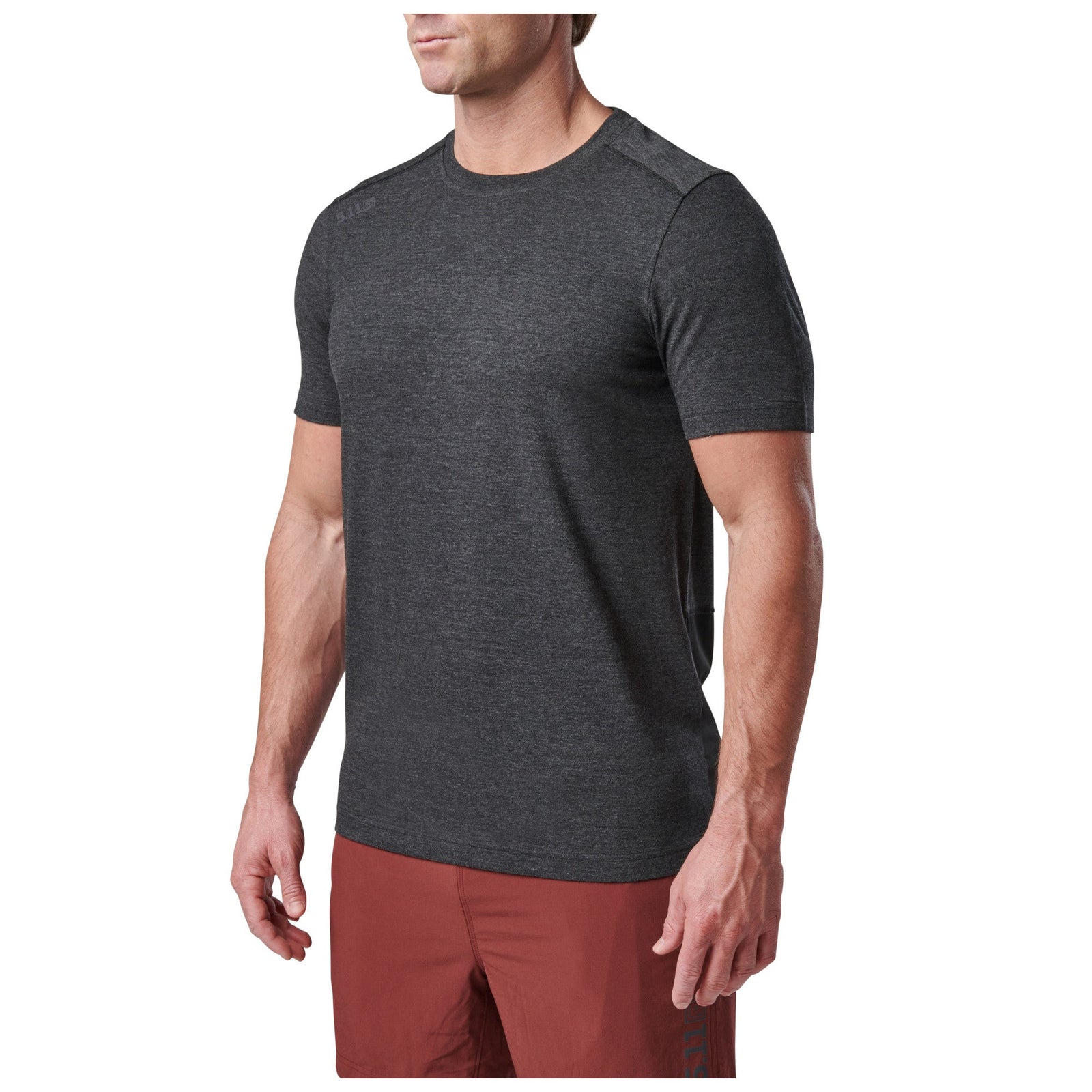 5.11 Tactical PT-R Charge Short Sleeve Top 2.0 Black Heather Small Gear Australia by G8