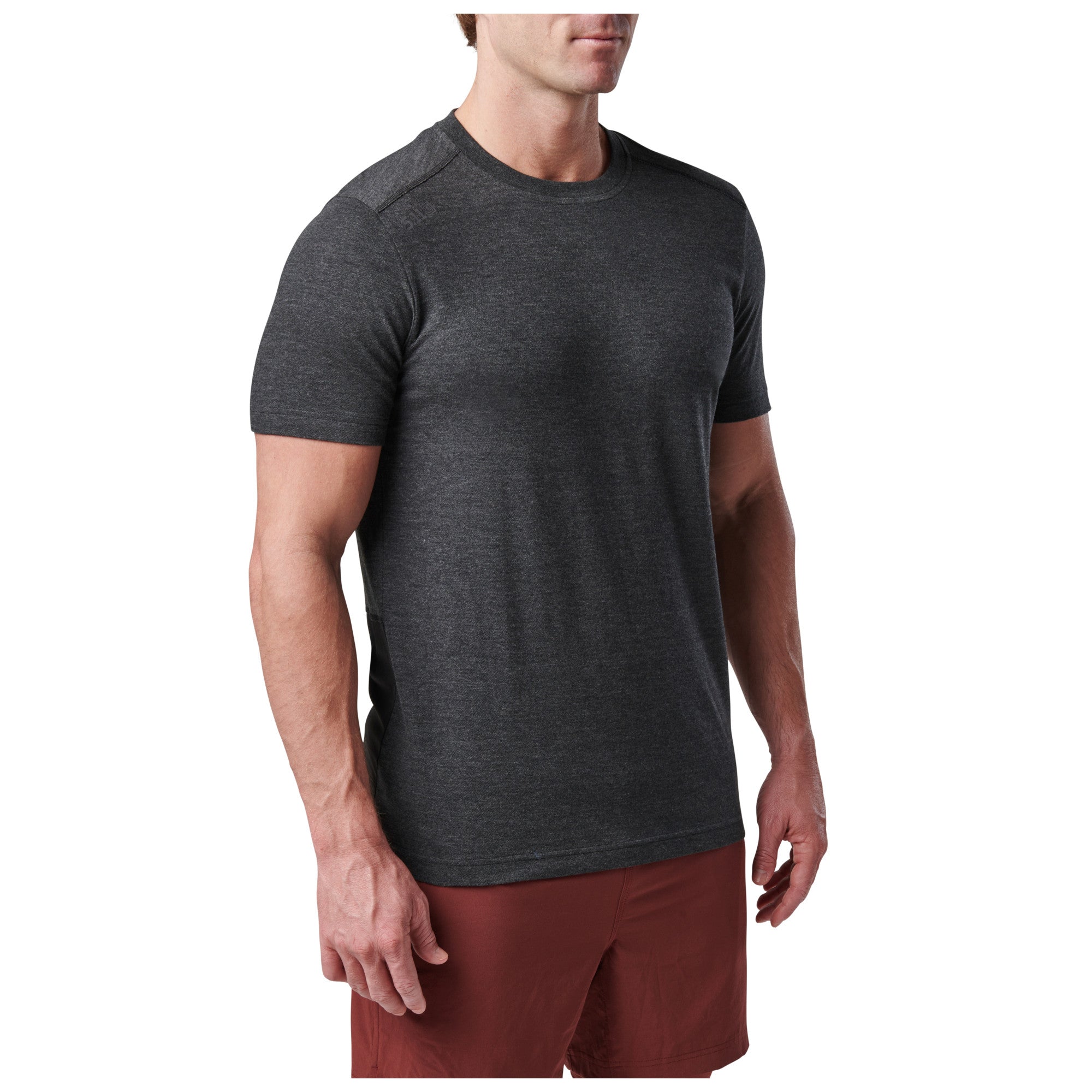 5.11 Tactical PT-R Charge Short Sleeve Top 2.0 Black Heather Small Gear Australia by G8