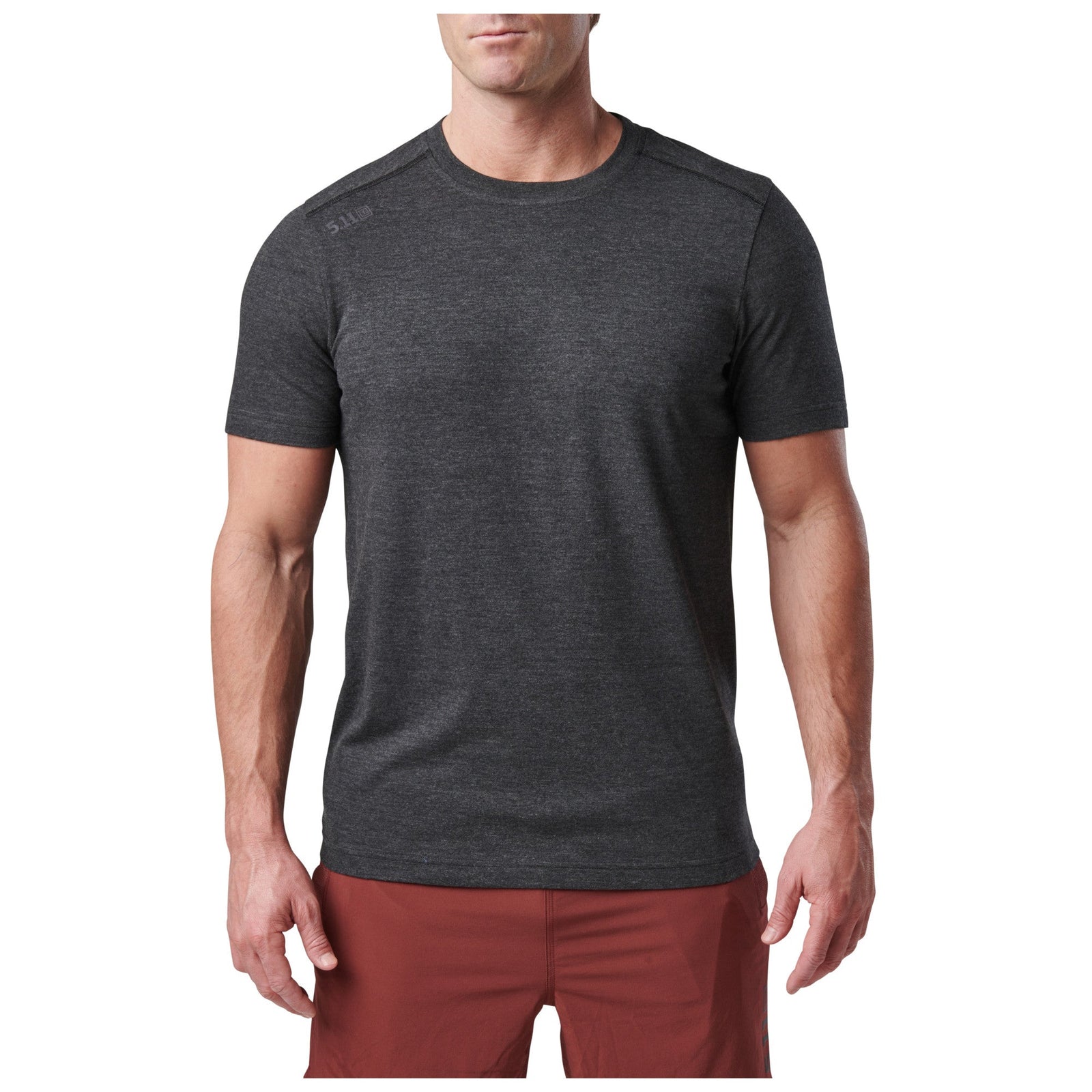 5.11 Tactical PT-R Charge Short Sleeve Top 2.0 Black Heather Small Gear Australia by G8