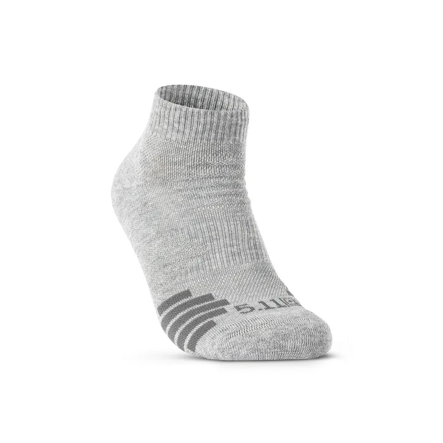 5.11 Tactical PT-R Plus Ankle Socks (3-Pack) Heather Grey Small Gear Australia by G8