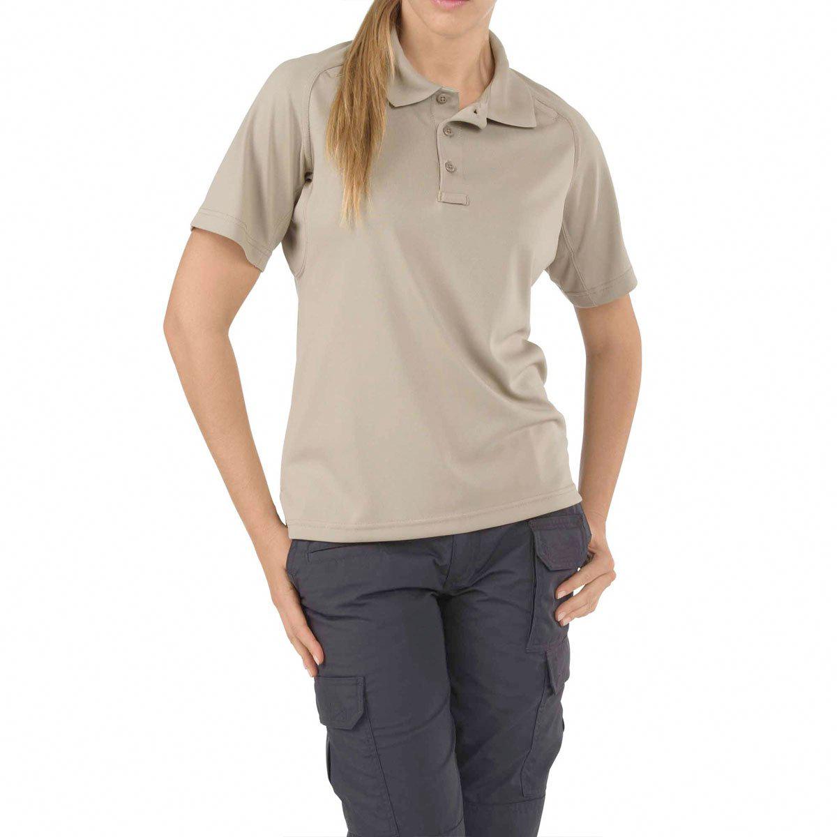 5.11 Tactical Womens Performance Short Sleeve Polo Silver Tan Medium Gear Australia by G8