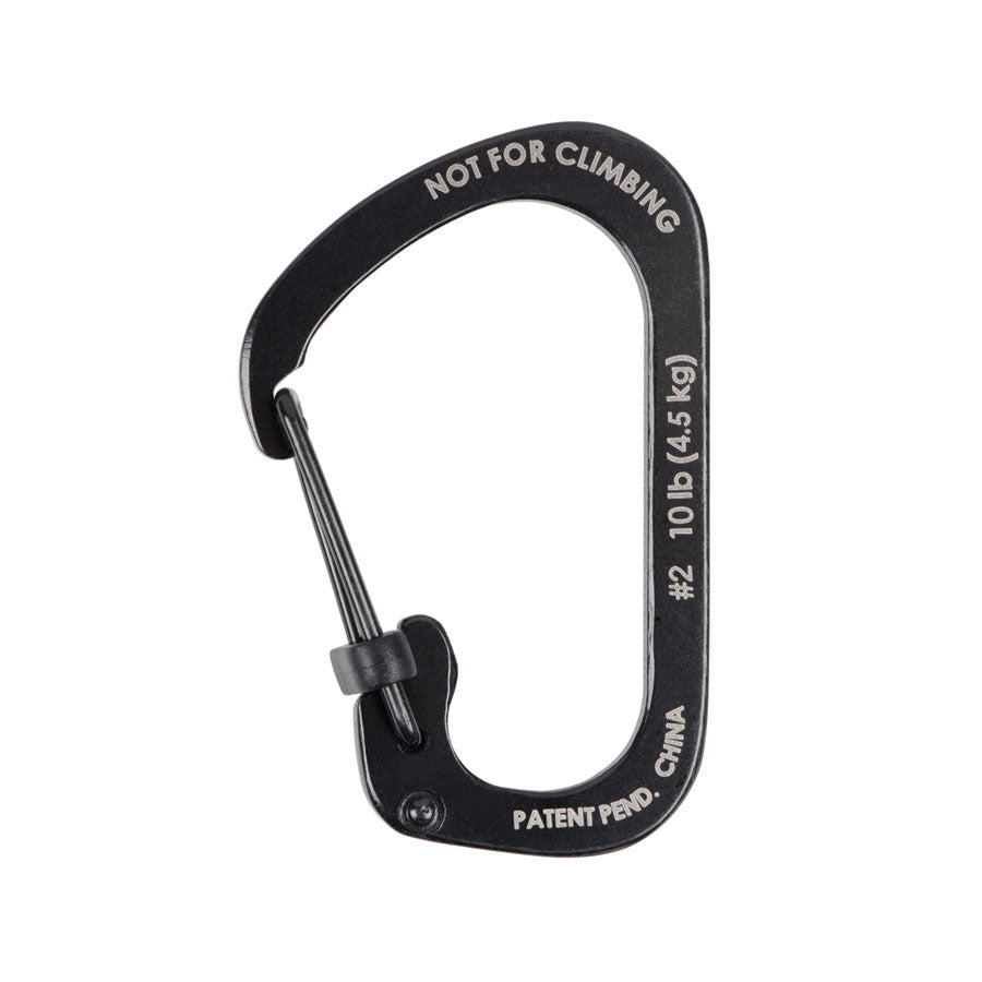 Nite Ize SlideLock Carabiner Stainless Steel #2 Black Gear Australia by G8