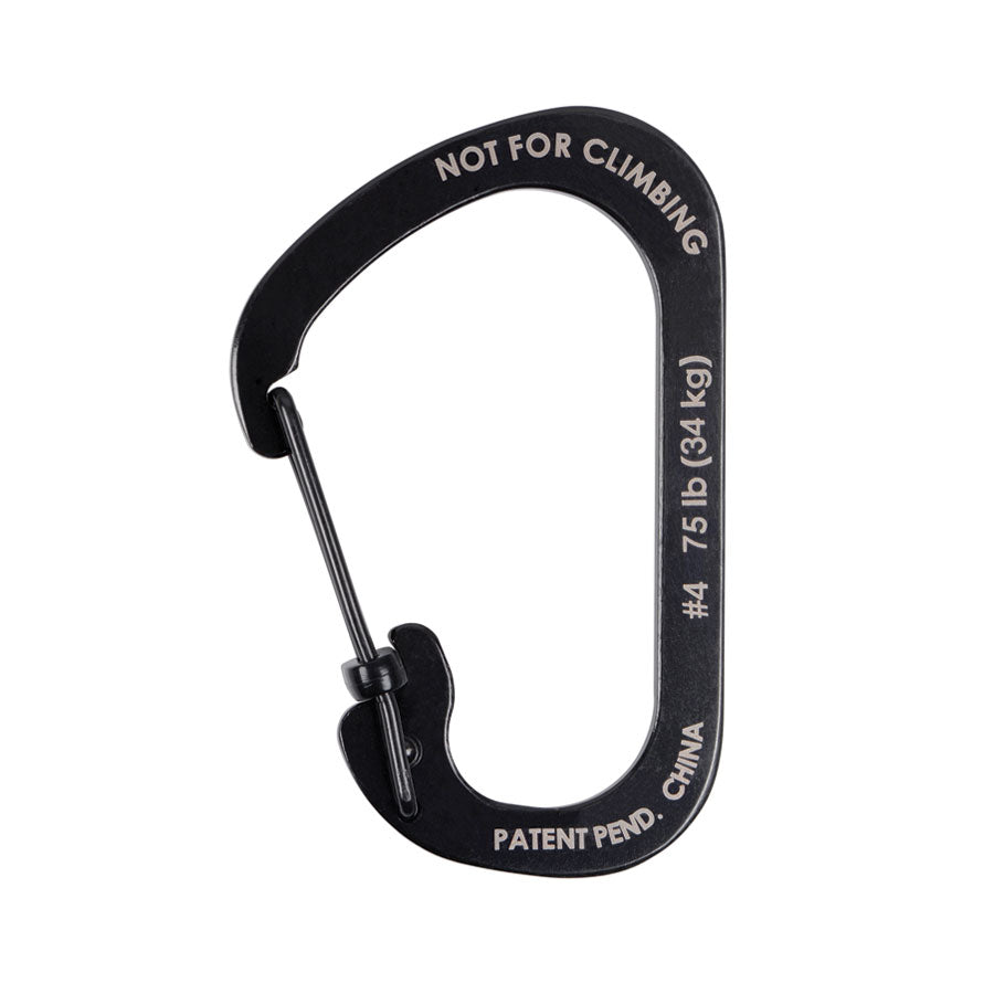 Nite Ize SlideLock Carabiner Stainless Steel #4 Black Gear Australia by G8