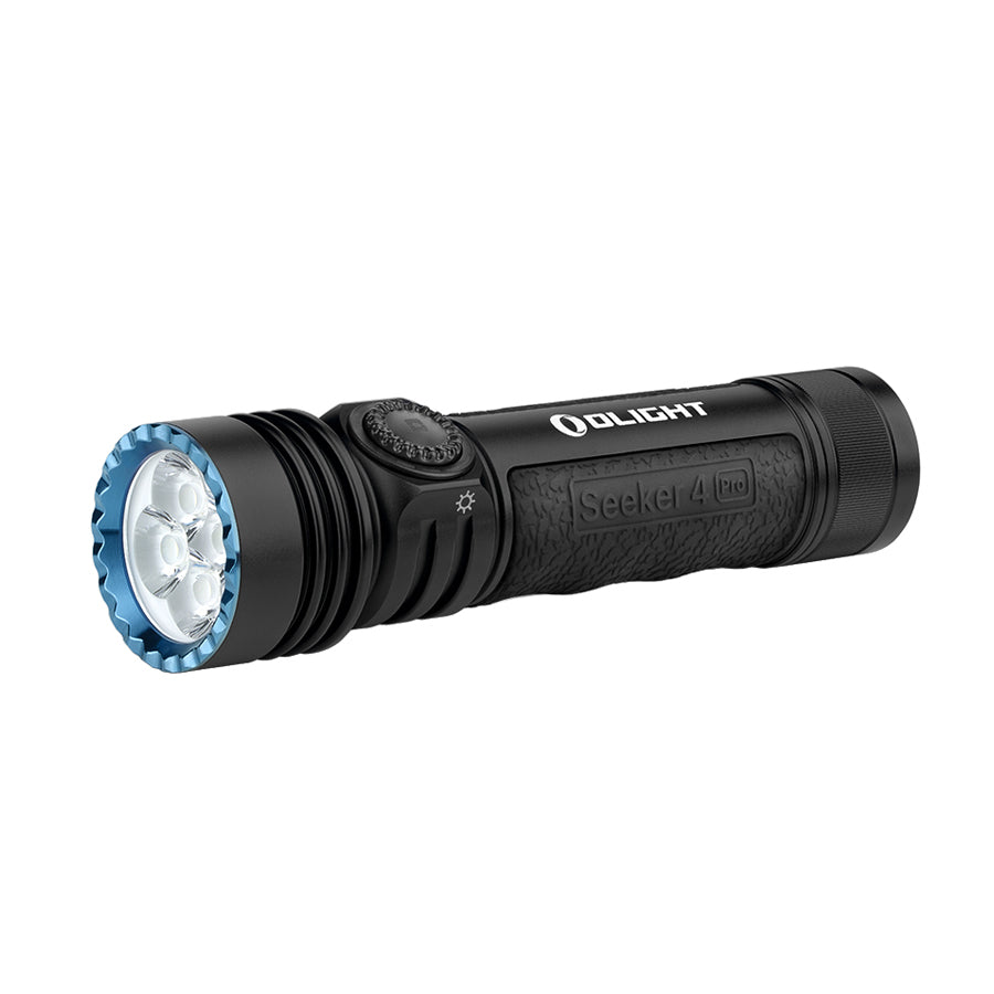 Olight Seeker 4 Pro Powerful Rechargeable Led Torch Black Cool White: 5700-6700K Gear Australia by G8