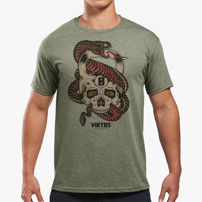 VIKTOS Kettle Skull Tee Sage Heather Small Gear Australia by G8